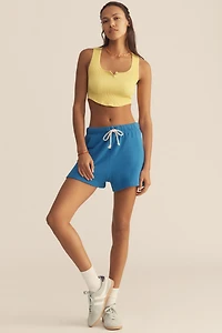 By Anthropologie Seamless Henley Crop Top