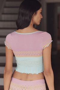 LyreBird Textured Seamless Crop Top