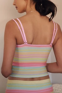 LyreBird Sparkle Stripe Double Strap Tank