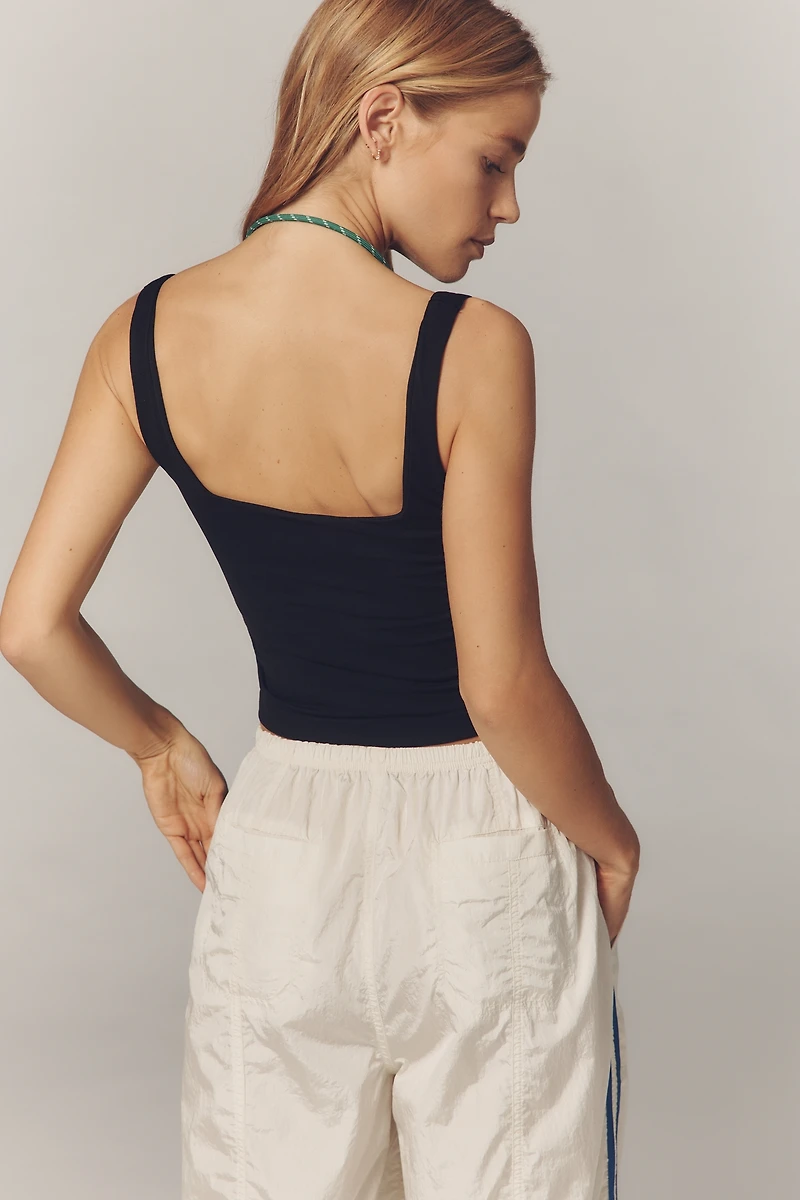 LyreBird Square-Neck Shelf-Bra Tank