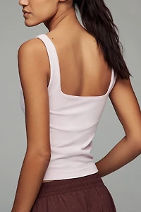 LyreBird Square-Neck Shelf-Bra Tank
