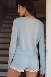 LyreBird Lace-Trim Knit Boyshorts