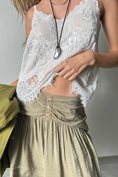 LyreBird Embellished Lace Tank