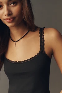 LyreBird Lace-Trim Knit Cami