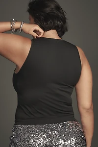 The Reegan Crew-Neck Crop Racerback Seamless Tank Top