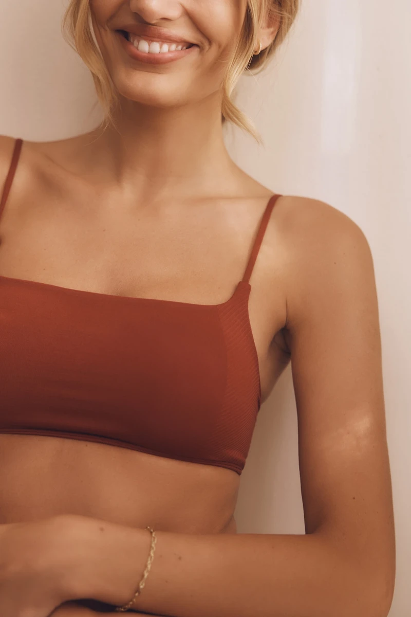 The LyreBird Skin Square-Neck Seamless Bralette