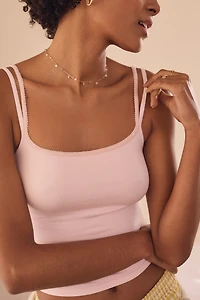 The Honey Seamless Ribbed Two-Strap Tank