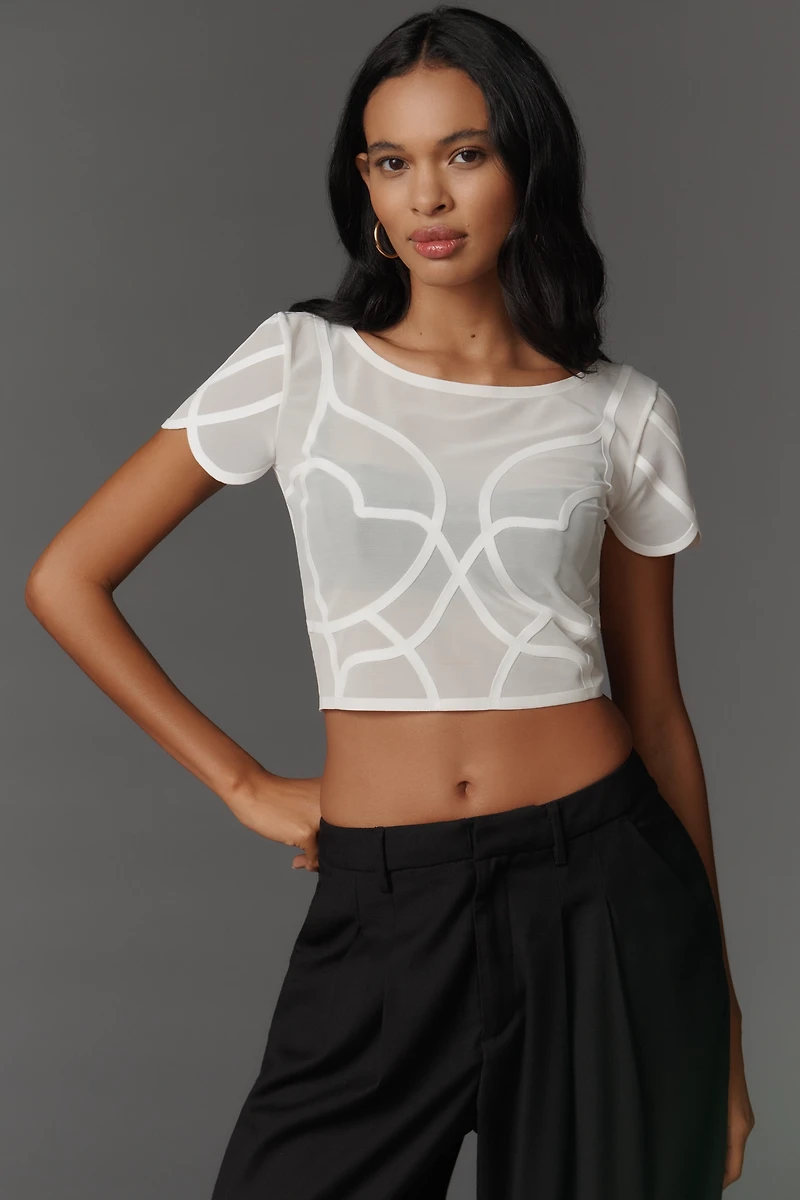 By Anthropologie Soutache Baby Tee