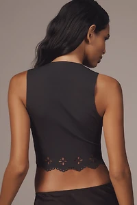 By Anthropologie Seamless Laser-Cut Tank Top