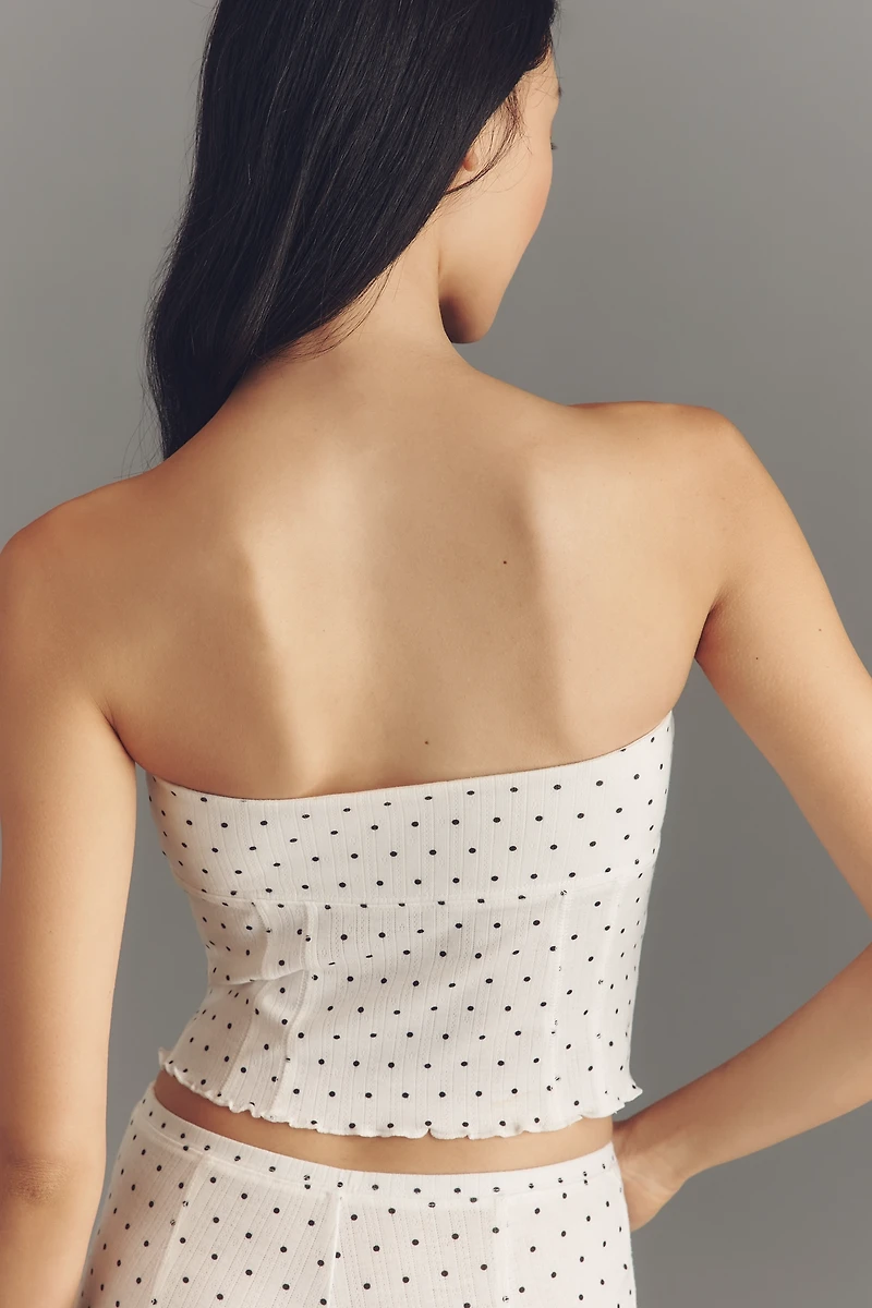 LyreBird Pointelle Strapless Tube Top