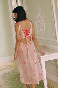 LyreBird Sheer Plunge-Neck Chemise