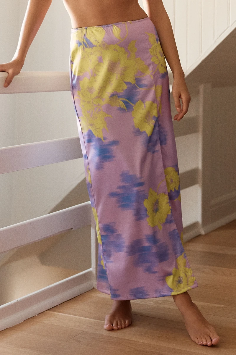 LyreBird Stretch Satin Slim Skirt