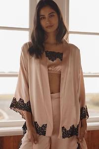 Lexi Wood X Hanky Panky Diane Silk Slip Robe