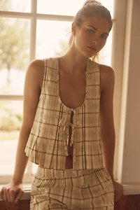LyreBird Pintuck Flannel Vest
