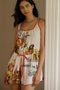LyreBird Printed Cotton Romper
