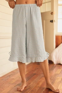 By Anthropologie Ruffle Capri Pajama Pants