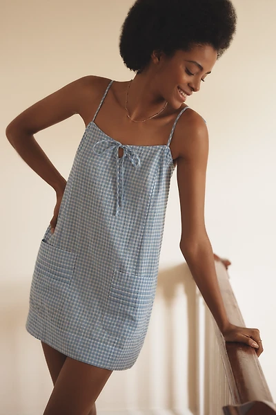 By Anthropologie Gingham Mini Nap Dress