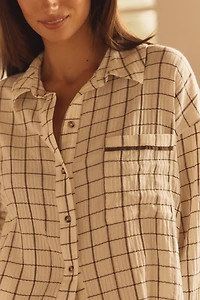 LyreBird Oversized Pleated Buttondown Shirt