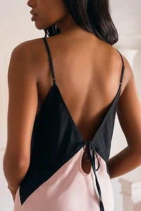 LyreBird Silky Colorblock Maxi Dress