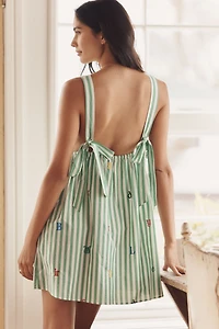 LyreBird Embroidered Stripe Dress