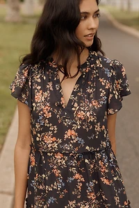 By Anthropologie Ruffle Sleeve Dress