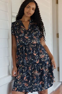 By Anthropologie Ruffle Sleeve Dress