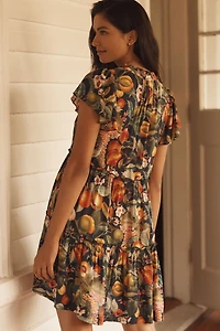 By Anthropologie Ruffle Sleeve Dress