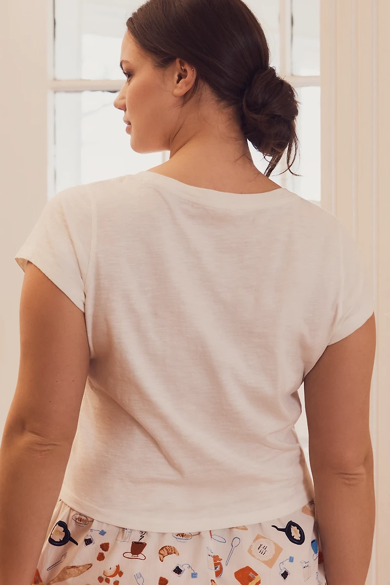 By Anthropologie Graphic Baby Tee