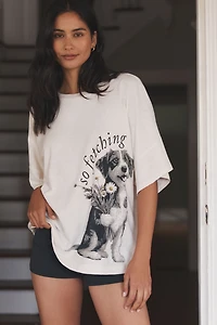 LyreBird Oversized Graphic Sleep Tee