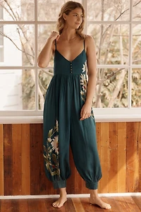 By Anthropologie Printed Lounge Jumpsuit