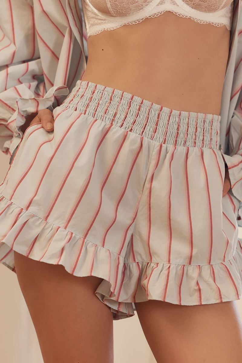 By Anthropologie Ruffle Boxer Shorts