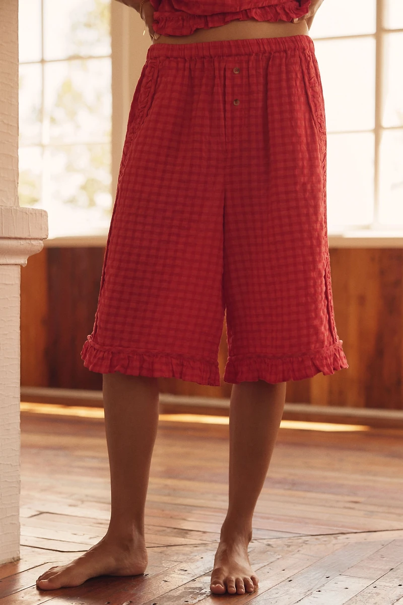 LyreBird Ruffle Bermuda Shorts