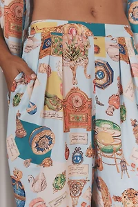 LyreBird Printed Silky Barrel Pajama Pants