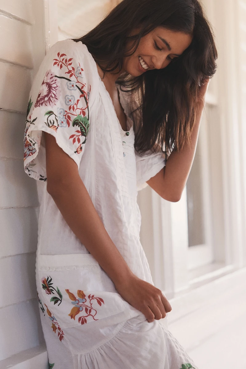 LyreBird Floral Midi Nap Dress