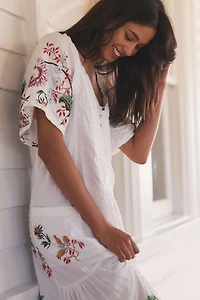 LyreBird Floral Midi Nap Dress