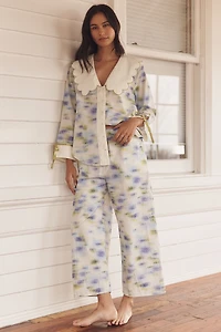 LyreBird Scalloped Collar Buttondown Sleep Shirt