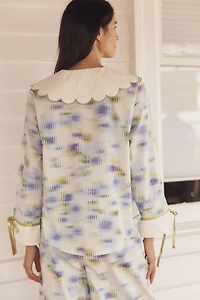 LyreBird Scalloped Collar Buttondown Sleep Shirt