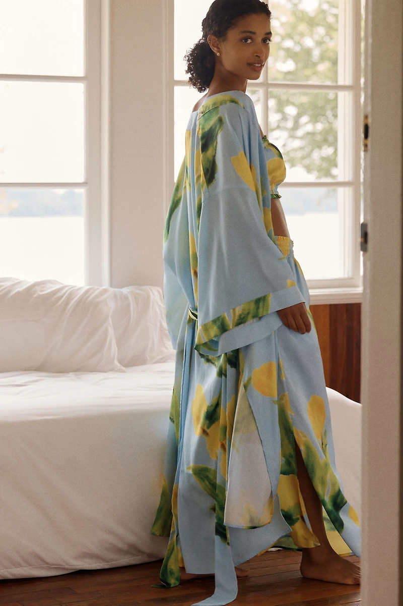LyreBird Silky Three-Piece Robe Set