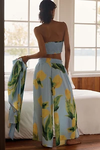 LyreBird Silky Three-Piece Robe Set