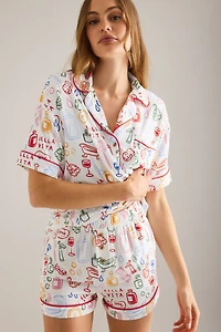 The Briar Piped Pajama Shorts