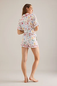 The Briar Piped Pajama Shorts