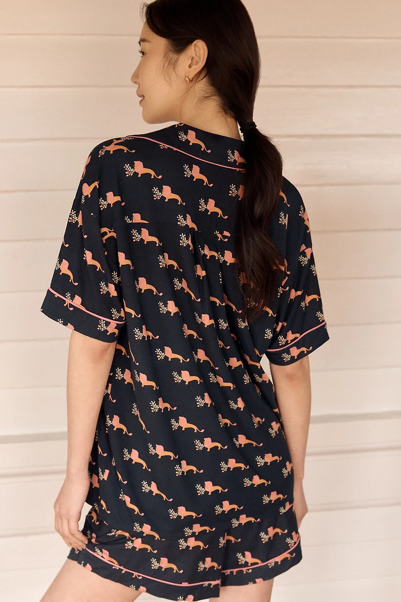 The LyreBird ModaLuxe Short Sleeve Pajama Shirt