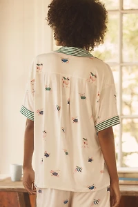 The Briar Piped Pajama Shirt: Short-Sleeve Edition