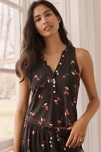 The Briar Sleeveless Henley Pajama Shirt