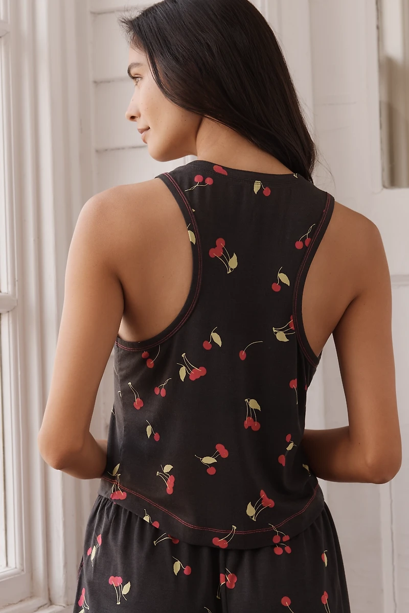 The Briar Sleeveless Henley Pajama Shirt