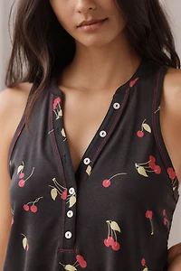 The Briar Sleeveless Henley Pajama Shirt