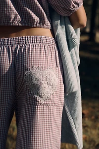 LyreBird Flannel Wide-Leg Pants