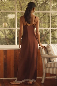 Love Stories Mist Silk Slip Maxi Dress