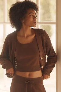 Eberjey Crop Cardigan Sweater