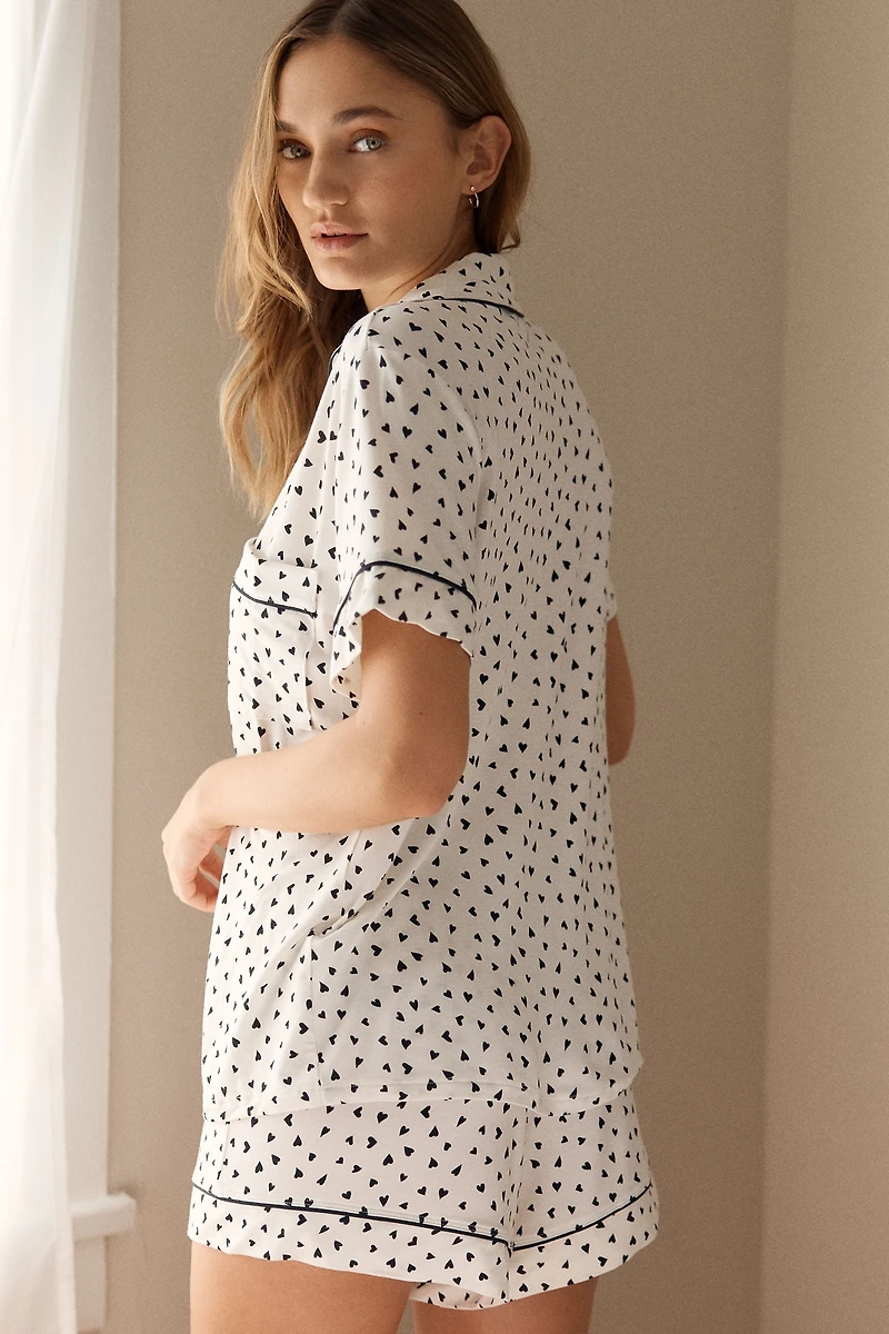 Eberjey Short-Sleeve Shorts Pajama Set
